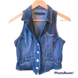 Coogi Couture  Denim Vest